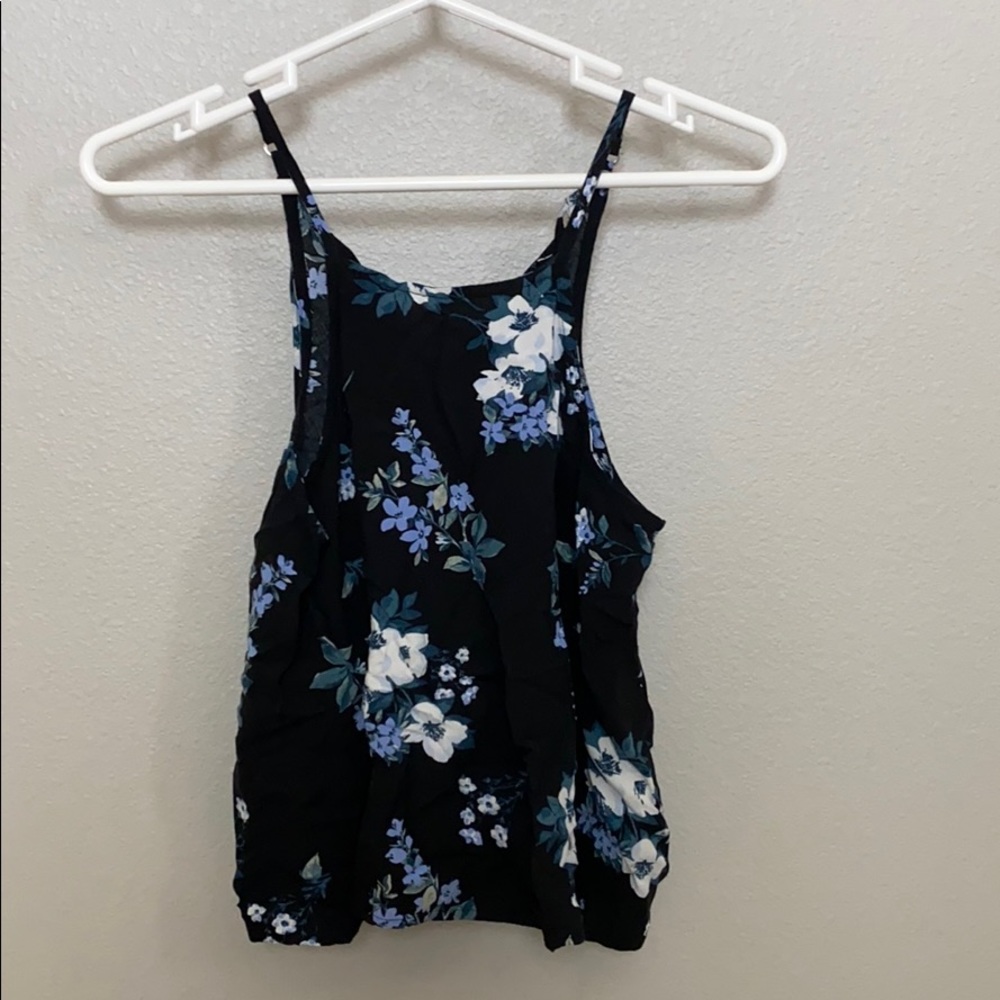 hollister floral tank top